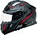 Capacete Bieffe Escamoteavel Bdynamic Attractie Preto Vermelho Com Óculos Interno  58 - Imagem 2