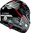 Capacete Bieffe Escamoteavel Bdynamic Attractie Preto Vermelho Com Óculos Interno  60 - Imagem 4