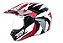 Capacete 3 Sport Hills Tipo Cross ~ Bieffe BRANCO/RUBRO  58 - Imagem 2