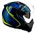 Capacete Mirage Edge Azul Dark e Amarelo Com Óculos ~ Peels - Imagem 2
