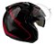 Capacete Mirage Edge Preto e Vermelho Com Óculos ~ Peels - Imagem 5