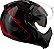 Capacete de Moto Mirage Edge Preto com Vermelho Com Óculos Peels  60 - Imagem 1