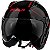 Capacete de Moto Mirage Edge Preto com Vermelho Com Óculos Peels  60 - Imagem 4