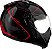 Capacete de Moto Mirage Edge Preto com Vermelho Com Óculos Peels  58 - Imagem 1
