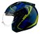 Capacete Mirage Edge Azul Dark e Amarelo Com Óculos ~ Peels - Imagem 4