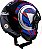 Capacete Aberto Freeway M Play Preto Azul Brilhante ~ Peels  56 - Imagem 3