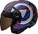 Capacete Aberto Freeway M Play Preto Azul Brilhante ~ Peels  62 - Imagem 2