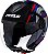 Capacete Aberto Freeway M Play Preto Azul Brilhante ~ Peels  62 - Imagem 4