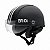 Capacete Coquinho Scooter Bike Moto Elétrica Br101 Vision Cristal Preto  P - Imagem 3