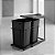 Lixeira Deslizante Dupla Preto Fosco 15l L375xa510xp460 Schmitt Preto - Imagem 4
