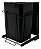 Lixeira Deslizante Dupla Preto Fosco 15l L375xa510xp460 Schmitt Preto - Imagem 3