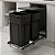 Lixeira Deslizante Dupla Preto Fosco 15l L375xa510xp460 Schmitt Preto - Imagem 5