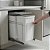Lixeira Deslizante Dupla Cromo 15l 375 X 510 X 460 Schmitt - Imagem 4