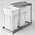 Lixeira Deslizante Dupla Cromo 15l 375 X 510 X 460 Schmitt - Imagem 2