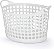 Cesto Roupa Flex Arthi C/ Alça Organizador Lavanderia 32l Branco - Imagem 5