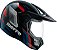 Capacete Moto Bieffe Horizon 3Sport Dual Sport Grafismo Preto Vermelho Azul  56 - Imagem 1