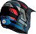 Capacete Moto Bieffe Horizon 3Sport Dual Sport Grafismo Preto Vermelho Azul  56 - Imagem 2