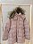 Casaco puffer rosa com capuz, Marca Abercrombie, tamanho 7-8 anos - Imagem 1