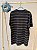 TAM 14. Reserva. Blusa preta com listras duplas marrons - Imagem 2