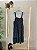 TAM 13-14 - Zara - Vestido Midi Azul com Flor Branca e Lastex no Busto - Imagem 1