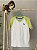 TAM 7-8 - Abercrombie - Blusa Branca e Verde Limão - Imagem 1