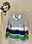 TAM 6 - Lacoste - Blusa Listrada Cinza/azul/verde - Imagem 1