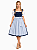 Vestido Dirndl Azul Marinho com Avental Azul Claro - Imagem 3