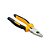 Alicate Universal Thompson 8 Niquelado Preto/Amarelo - Imagem 1