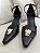 Scarpin Couro Preto Com Detalhe Dourado - Imagem 2