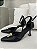 Scarpin Couro Preto Com Detalhe Dourado - Imagem 1
