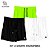 KIT 3 Shorts Praia Microfibra Colorido Elastano Mega Confortável LaVibora - Preto, Verde e Branco - Imagem 1