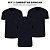 Kit 3 Camisetas Básicas Masculinas Malha Algodão (Pretas ou brancas) - Imagem 1