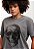 Camiseta Masculina de Malha Premium Estonada Cinza - Caveira Dark - Imagem 4