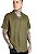 Camisa Masculina Lisa Manga Curta Viscose Premium - Verde Militar - Imagem 1