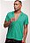 Camisa Masculina Lisa Manga Curta Viscose Premium - Verde Água - Imagem 2