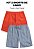 Kit 2 Shorts de Linho Casual Masculinos Premium - Coral e Azul Pastel por R$199,90 - Imagem 1