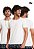 Kit 3 Camisetas Básicas Corte A Fio 100% Algodão - OffWhite - Imagem 1