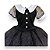 Vestido Vandinha Fantasia Festa Infantil Temático - Imagem 3