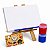 AL019 - Brinde Infantil Para Pintar com Cavalete MDF, Tela, Tintas e Pincel - Imagem 3