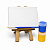 AL019 - Brinde Infantil Para Pintar com Cavalete MDF, Tela, Tintas e Pincel - Imagem 15