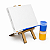 AL019 - Brinde Infantil Para Pintar com Cavalete MDF, Tela, Tintas e Pincel - Imagem 16