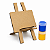 AL019 - Brinde Infantil Para Pintar com Cavalete MDF, Tela, Tintas e Pincel - Imagem 17