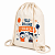 AL046 - Mochila Saco Algodão Sem Bolso - Imagem 2