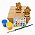 AL097 - Kit Jogo da Velha 3D com Tinta e Pincel - Imagem 1