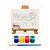 AL134 - Kit Pintura com Tela 20 x 15 com Gravação, Cavalete MDF, 4 Tintas e Pincel - Imagem 4