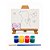 AL134 - Kit Pintura com Tela 20 x 15 com Gravação, Cavalete MDF, 4 Tintas e Pincel - Imagem 3