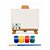 AL135 - Kit Pintura com Tela 20 x 15, Cavalete MDF, 4 Tintas e Pincel - Imagem 4