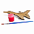 AL075 - Brinde Avião mdf com Tinta e Pincel - Imagem 1