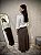 Saia Minimalista Laura Marrom - Imagem 8