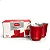 Jogo 2 Copos Térmicos Inox Parede Dupla 90ml Vermelho para Café Expresso - Imagem 1